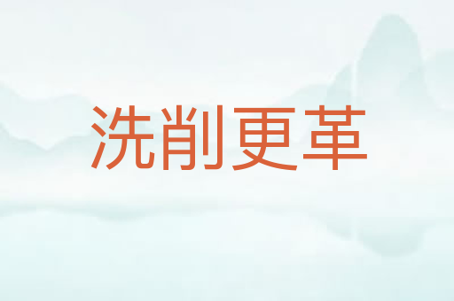 洗削更革