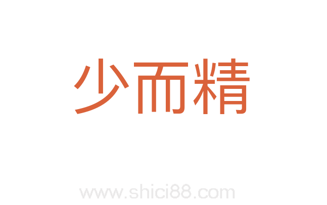 少而精