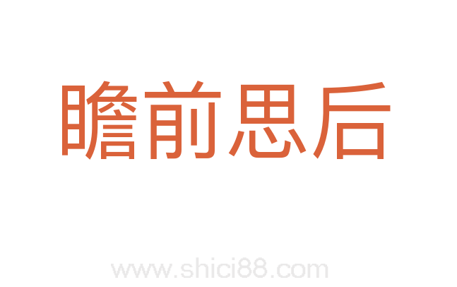 瞻前思后