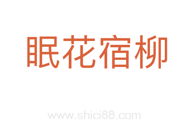 眠花宿柳