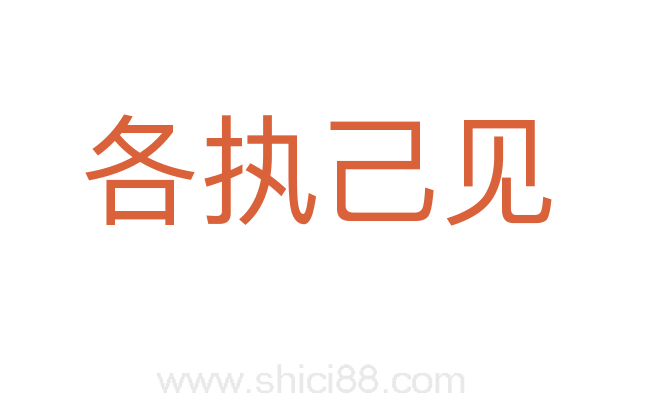 各执己见