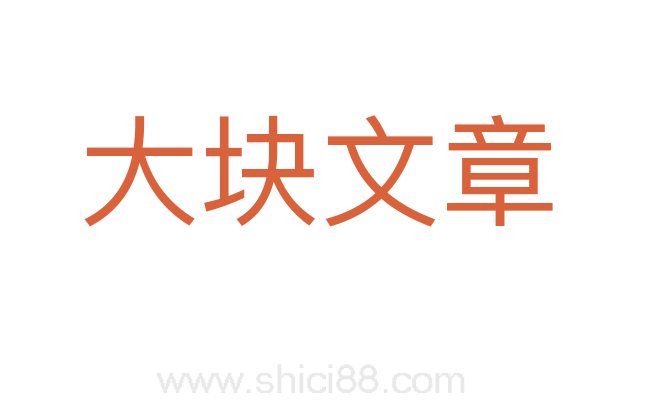 大块文章