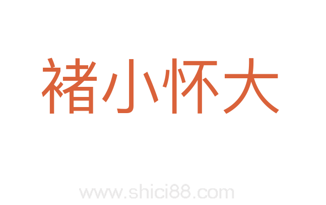 褚小怀大