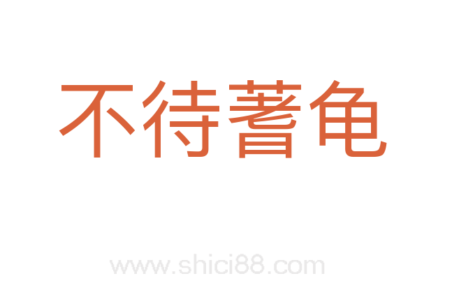 不待蓍龟